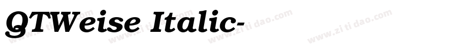 QTWeise Italic字体转换